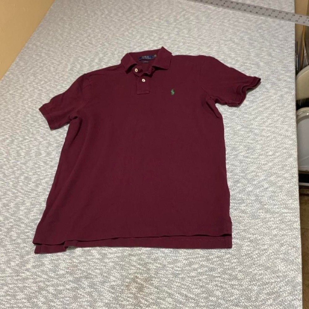 Polo Ralph Burgundy Lauren polo shirt classic fit men  M. SKU-B238